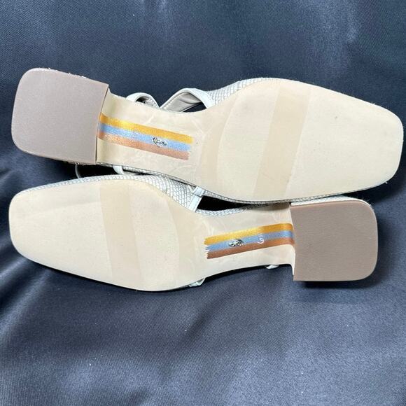 Sam Edelman Tracie Light Natural Straw Jackie-O Sling Back Sandals women sz 6.5 - Picture 5 of 7